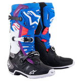 ALPINESTARS 2024 TECH 10 SUPERVENTED BLACK/BLUE/PURPLE BOOTS