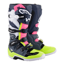 Load image into Gallery viewer, ALPINESTARS TECH 7 DARK GREY/DARK BLUE/PINK BOOTS