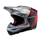 ALPINESTARS 2024 SUPERTECH S-M10 FLOOD SILVER/BLACK/FLURO ORANGE HELMET