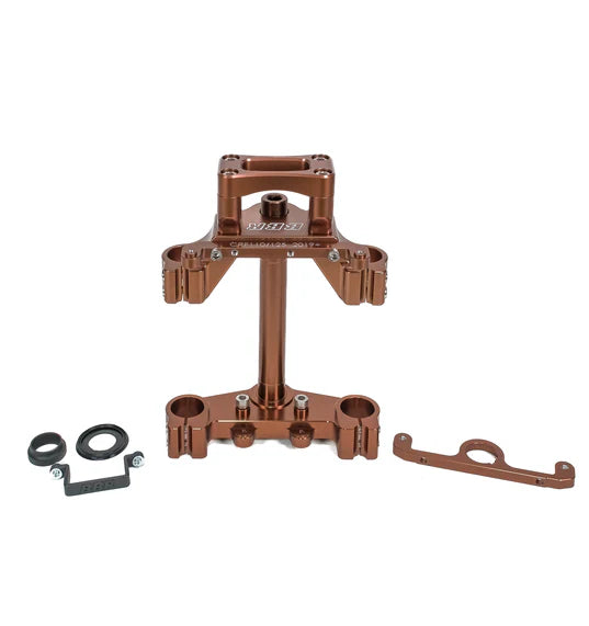 CRF110/CRF125F/FB Triple Clamp Kit (Upper and Lower Clamps) - Bronze