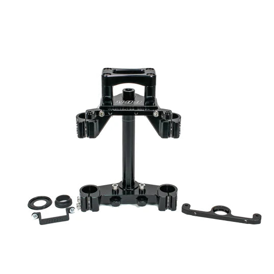 CRF110/CRF125F/FB Triple Clamp Kit (Upper and Lower Clamps) - Black