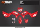 CRF110 - GRAFFITI RED/WHITE GRAPHICS KIT