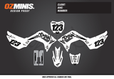 CRF110 - GRAFFITI WHITE/BLACK GRAPHICS KIT