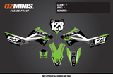 KLX110 - FADE GRAPHICS KIT