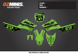 KLX110 - THRILL GREEN GRAPHICS KIT