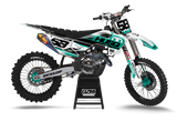 HUSQVARNA STREAK TEAL/BLACK GRAPHICS KIT