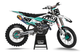 HUSQVARNA STREAK BLACK/TEAL GRAPHICS KIT